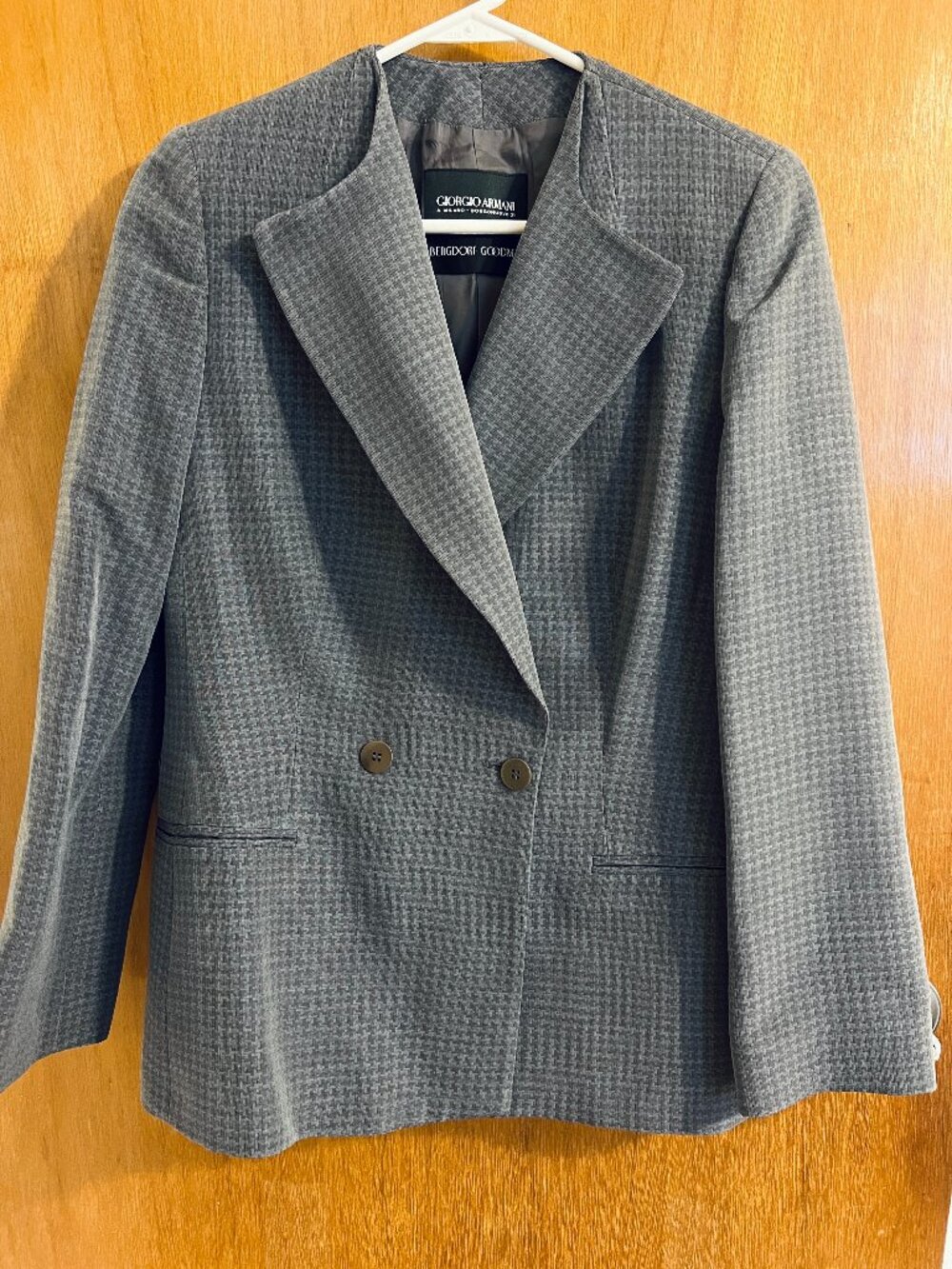 GIORGIO ARMANI Vintage Vestimenta Spa Pure New Wool Silk Blazer, Made in Italy,